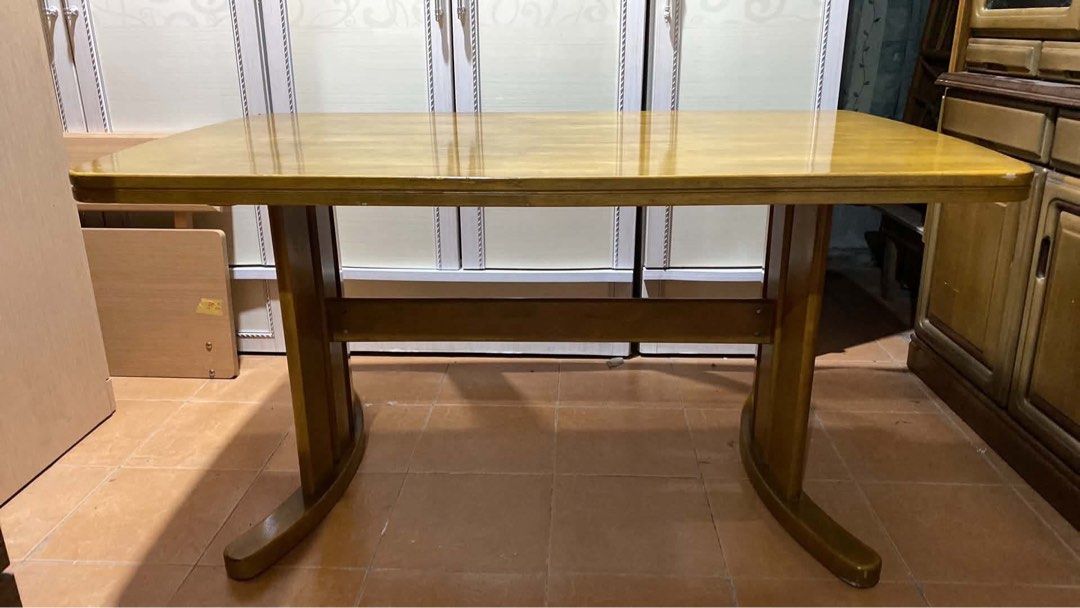 DINING TABLE ‼️ (Category: Announcements) located in Manila. Submitted by nanzkie_2015 (Listing ID 1465575379, Image 2). Description: 4 SEATER DINING TABLE ‼️ L53 W31.5 H27 inches *solid wood *removable leg 🏷️4,800.