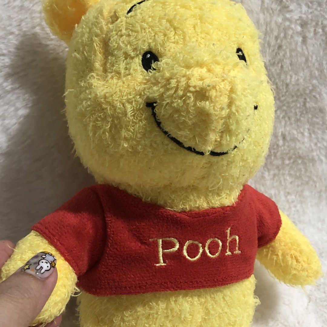 Disney Winnie the Pooh Plush (Category: Plushies & Soft Toys) located in Quezon City. Submitted by kitsune.treasures (Listing ID 1465494148, Image 2). Description: *First to pay policy! *1 day reservation only. Failure to pay on time, auto cancel. 📍Quezon City * MOD: J&T | Lalamove * MOP: GCASH | BPI 📦ON HAND AND READY TO SHIP! CONDITION: WHAT YOU SEE IS WHAT YOU GET. Dimensions: Kindly check the photos for the actual measurements. Please check