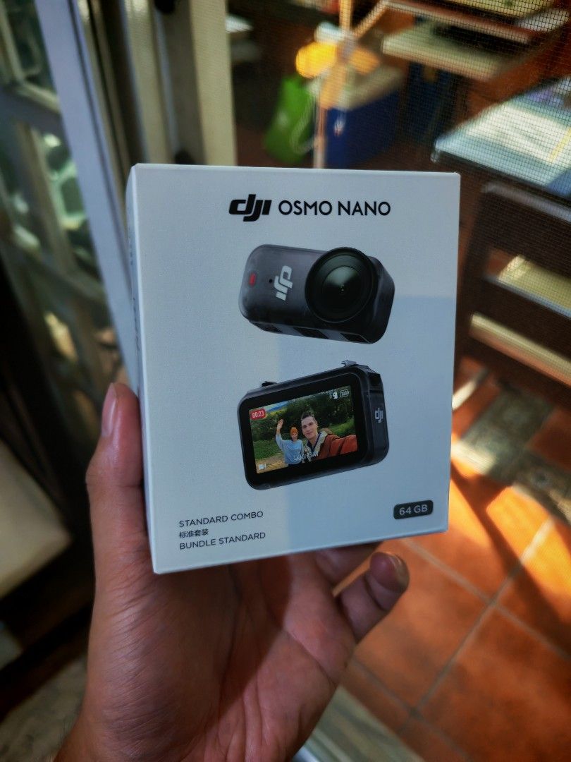 DJI Osmo Nano Standard Combo 64GB (Category: Video Cameras) located in Meycauayan. Submitted by joulez11 (Listing ID 1465521414, Image 2). Description: - Item: DJI Osmo Nano Standard Combo - Storage: 64GB built-in capacity - Condition: Used - Like new - Key Features: 4K video recording up to 60fps, RockSteady 3.0 stabilization, waterproof up to 10m - Included Accessories: Ultra-compact camera unit, multifunctional vision dock with screen, magneti