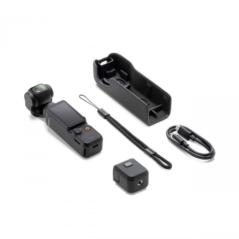 DJI Osmo Pocket 3 Creator Combo Handheld Gimbal Camera (Category: Cameras) located in Manila. Submitted by april_sixteen (Listing ID 1465444769, Image 3). Description: - Model: DJI Osmo Pocket 3 handheld camera - Video Quality: Crystal-clear and stable 4K resolution - Key Feature: Rotating touchscreen for easy framing - Portability: Pocket-sized design, fits in any bag or jacket - Inclusions: Protective case, wrist strap, USB-C cable, and handle 