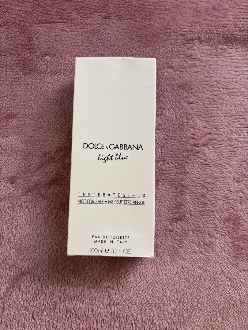 Dolce & Gabbana Light Blue Eau de Toilette 100ml (Category: Fragrance & Deodorants) located in San Pablo. Submitted by loved.goods0501 (Listing ID 1465503063, Image 1). Description: Onhand: 1pc Origin: HongKong Brand: Dolce & Gabbana Fragrance: Light Blue Eau de Toilette Size: 100ml bottle Edition: Tester packaging Condition: Brand new and unopened 100% authentic and ready to ship 💵 gcash/bank.