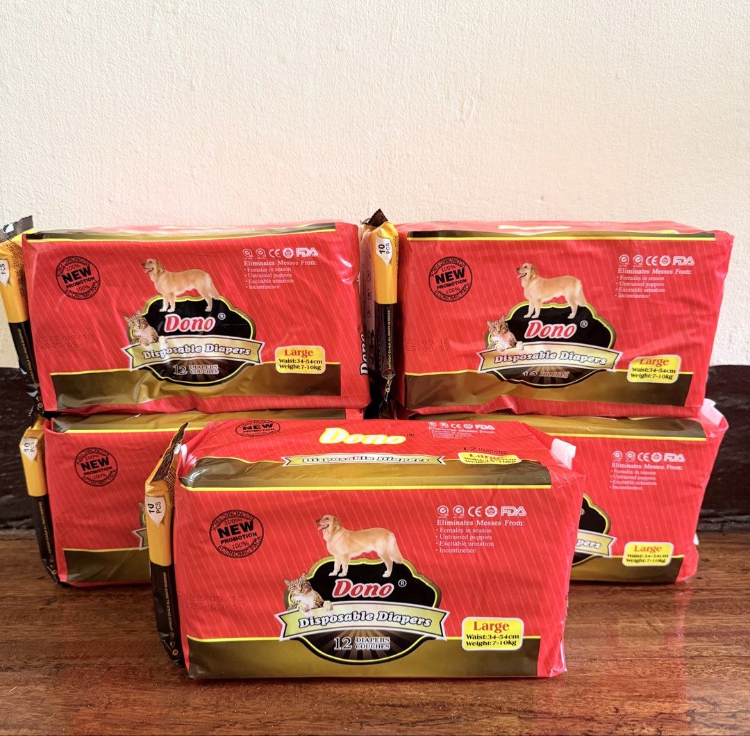 DONO DIAPER - Male/ Female (Category: Homes & Other Pet Accessories) located in Manila. Submitted by _sharsharg (Listing ID 1465430632, Image 3). Description: Dono Diaper 𝐀𝐯𝐚𝐢𝐥𝐚𝐛𝐥𝐞 𝐬𝐢𝐳𝐞𝐬: Female - small, medium & large Male - small & large.