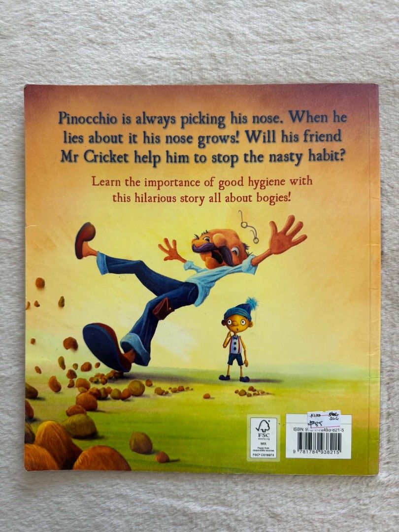 Don't Pick Your Nose Pinocchio (Category: Children's Books) located in Santiago. Submitted by bookworm_club (Listing ID 1465432023, Image 2). Description: 📚no cancellation, return or exchange. 📚secondhand books. some books are in good condition while some has minimal flaws (foxing, creases, dog-eared pages, etc.) 📚reasonable haggling is allowed. 💰MOP: For same day pickup - CASH & BANK TRANSFER For shipping or scheduled pickup - BANK TRANSFER 