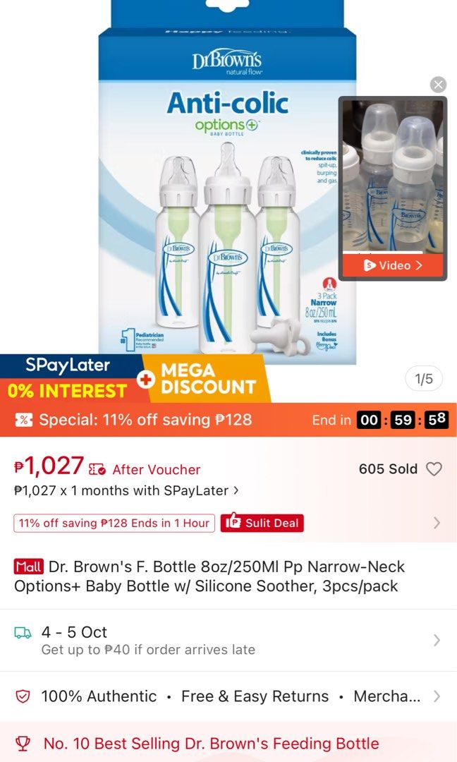 Dr. Brown's Anti Colic Options Narrow Bottle (Category: Breastfeeding & Bottle Feeding) located in Quezon City. Submitted by ravsberries (Listing ID 1465478883, Image 3). Description: .