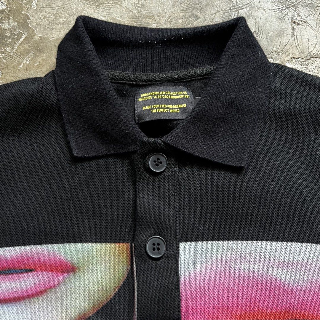 Droland Miller - Click 2 Cry Polo (Category: Tshirts & Polo Shirts ) located in Pasig City. Submitted by sound.racks (Listing ID 1465510004, Image 3). Description: Droland Miller - Click 2 Cry Polo - Dimes:W24xL28 - Issue:none - Authentic/Legit - Embroidered “6” - Insane fittings and materials - Pm for receipt ₱6000 +Shipping Fee.