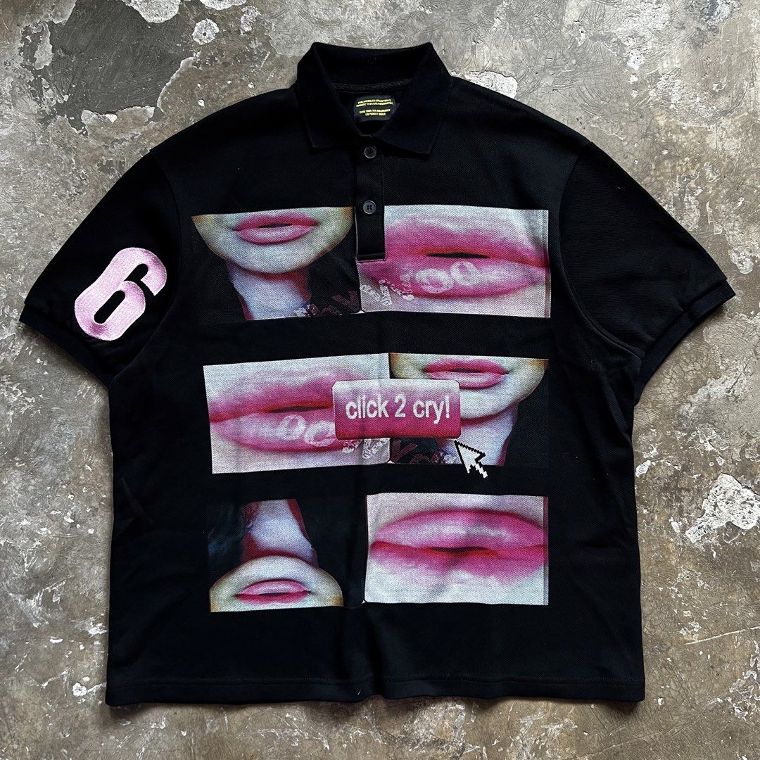 Droland Miller - Click 2 Cry Polo (Category: Tshirts & Polo Shirts ) located in Pasig City. Submitted by sound.racks (Listing ID 1465510004, Image 1). Description: Droland Miller - Click 2 Cry Polo - Dimes:W24xL28 - Issue:none - Authentic/Legit - Embroidered “6” - Insane fittings and materials - Pm for receipt ₱6000 +Shipping Fee.