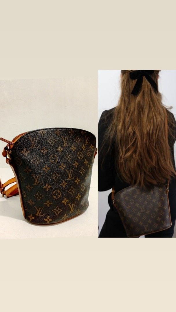 DROUT LV Monogram Leather SHOULDER /CROSSBODY BAG (Category: Luxury Bags & Wallets) located in Manila. Submitted by eriiicaspage (Listing ID 1465435888, Image 2). Description: PreOwned Lightly Used WellUsed DROUT LV Monogram canvas shoulder bag -Small - Iconic brown print with vachetta leather trim and flat oval base - Convenient zip closure, adjustable strap, and interior slip pocket - Beautiful natural patina on the leather trim and bottom base