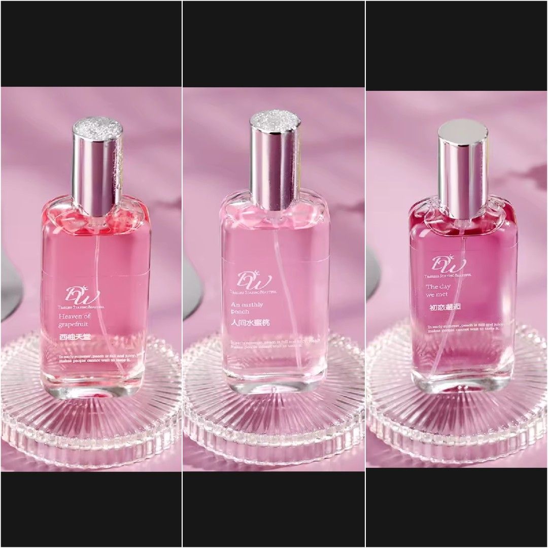 DW Eau de Toilette Perfume 50ml ( 3 for 100 ) (Category: Fragrance & Deodorants) located in Quezon City. Submitted by all_items_50_each (Listing ID 1465422604, Image 1). Description: 50 each or 3 for 100 (Can be mixed with other 3 for 100 post) DW Eau de Perfume 50ml Scent: Heaven of Grapefruit - 5 PCs available An earthly Peach - 4 PCs available The day we met - 3 PCs available *some box are dented esp. sa corner/s (due to shipping) 💲ALL ITEMS 