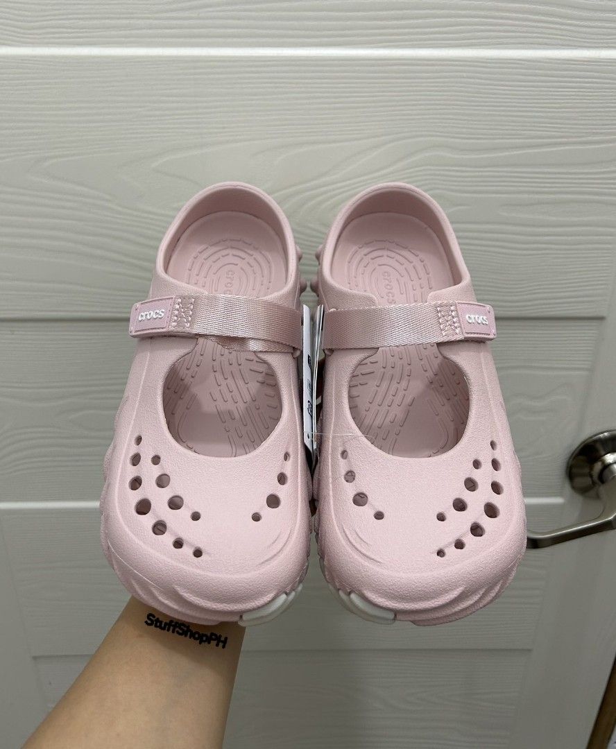 Echo mary jane cotton candy (Category: Sandals) located in Caloocan City. Submitted by annegarciichua (Listing ID 1465508031, Image 2). Description: Echo mary jane clog Cotton candy W7 W8 💯 % Legit! ✅ Hang tags ✅ Zip lock.