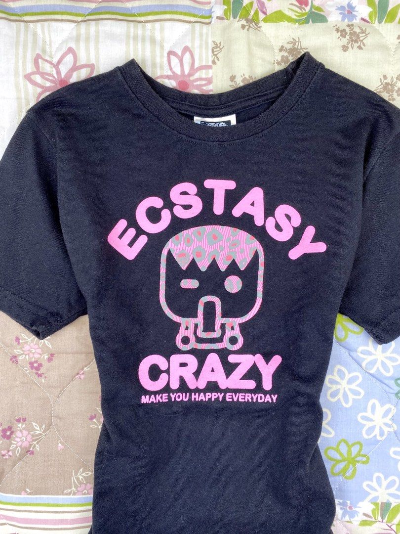 Ecstasy Crazy Character Baby Tee (Category: Shirts) located in Angeles City. Submitted by fruits.ph (Listing ID 1465423050, Image 3). Description: Measurements B:14” W:11.5” L:21” Size on Tag: ❌ Best Fit: S-M *Flat lay measurements* Mannequin Size: M (34”; 25”) Color Rate: 10/10 Flaws: None Fabric Type: Cotton/ Stretchable Fabric ***Color may vary due to lighting. This item is properly washed and disinfected.*** .