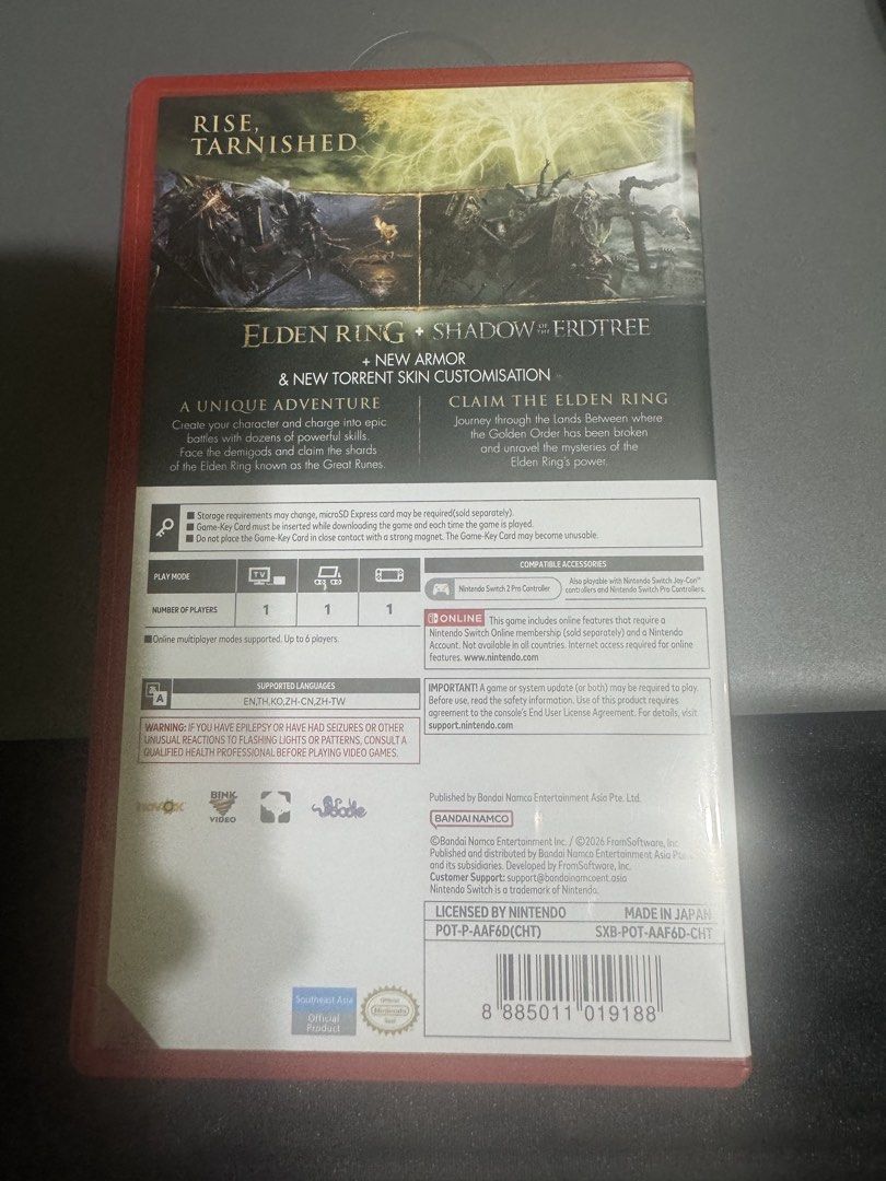 Elden Ring Nintendo Switch 2 (Category: Nintendo) located in San Juan City. Submitted by clique34 (Listing ID 1465557910, Image 2). Description: Nintendo Switch 2 Elden Ring Php 3,999 Unused code RFS: Too much backlog Loc: Greenhills/Mandaluyong.