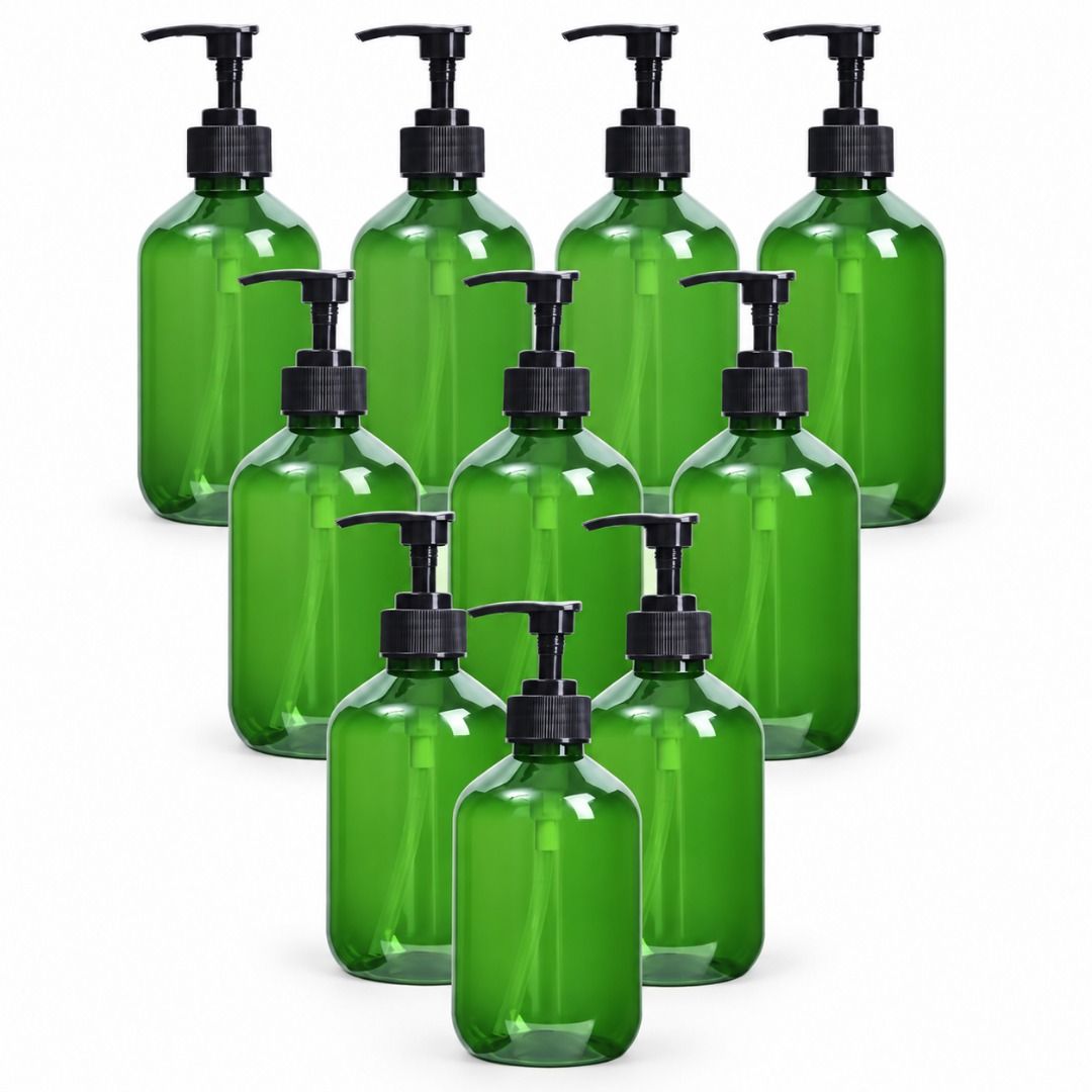 Empty Green Pump Bottle Soap Dispenser – 300ml 10pcs (Category: Everything Else Others) located in Caloocan City. Submitted by mysticwind_47efaa (Listing ID 1465491241, Image 1). Description: Empty Green Pump Bottle Soap Dispenser – 300ml 10pcs Product Description Keep your daily essentials organized with this 300ml Empty Green Pump Bottle Soap Dispenser – Set of 10. Designed with a reusable green plastic bottle and a convenient black pump dispen