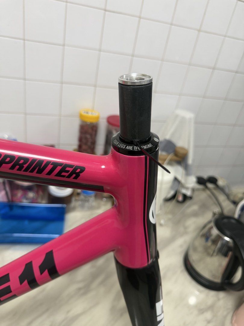 Engine 11 Sprinter Frameset (Category: Bicycles) located in Singapore. Submitted by boliaoshop (Listing ID 1465507759, Image 7). Description: ifykyk needs no introduction . 1 out of 2 brand new condition pink sprinter in singapore. condition 10/10 no paint chips ,dents,cracks,dimples or scratches. Size 54 ( money size 💸 ) View to believe.