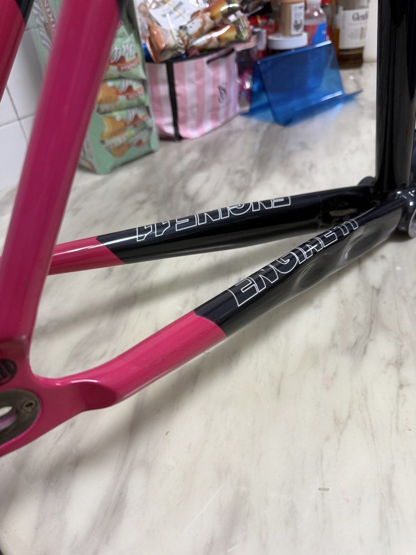 Engine 11 Sprinter Frameset (Category: Bicycles) located in Singapore. Submitted by boliaoshop (Listing ID 1465507759, Image 5). Description: ifykyk needs no introduction . 1 out of 2 brand new condition pink sprinter in singapore. condition 10/10 no paint chips ,dents,cracks,dimples or scratches. Size 54 ( money size 💸 ) View to believe.