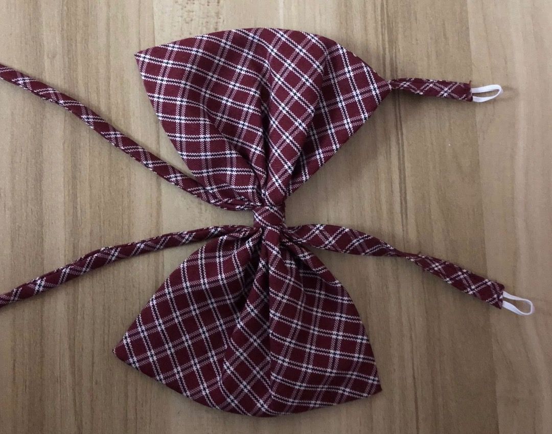 [F] Plaid JK style uniform bow tie with adjustable neck strap (Category: Babies & Kids Fashion) located in San Juan City. Submitted by ttanmien (Listing ID 1465495861, Image 2). Description: .