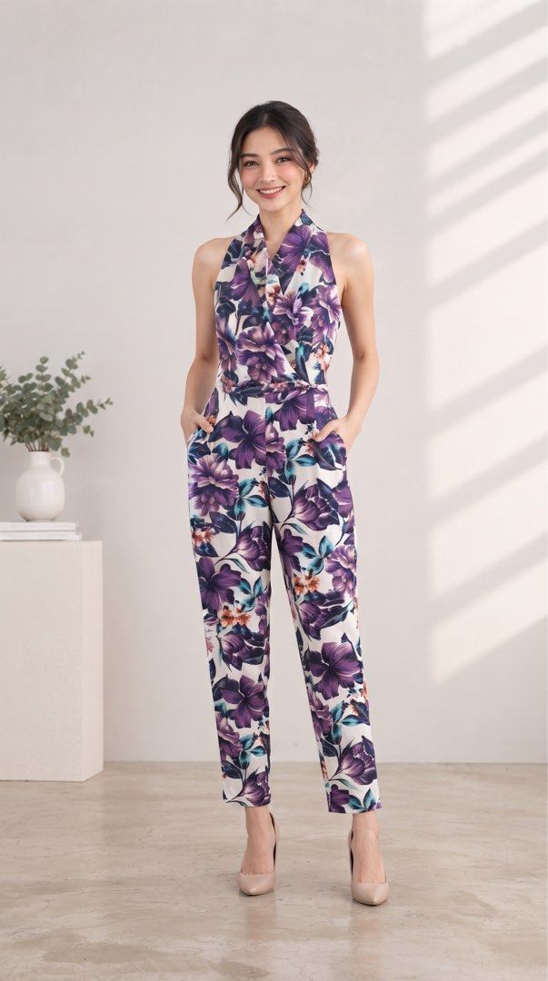 Floral Jumpsuit (Category: Jumpsuits) located in Nabua. Submitted by prlvdthgss (Listing ID 1465438837, Image 1). Description: The first photo is AI-generated 💖 Lakas maka sexy nito. Pwede ito sa mga formal event. Personal Preloved ✨ Can fit to small size Price+sf Gcash/Maribank 📍camsur, bicol.