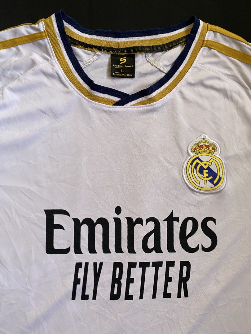 Fly emirates fly better (Category: Tshirts & Polo Shirts ) located in Manila. Submitted by 2mclo (Listing ID 1465489688, Image 3). Description: Jersey fly emirates Width: 19 length: 27 Color rate:9.8/10 Condition: 9.8/10 Issue: minimal washable stain / penhole Washed & Ready to wear .