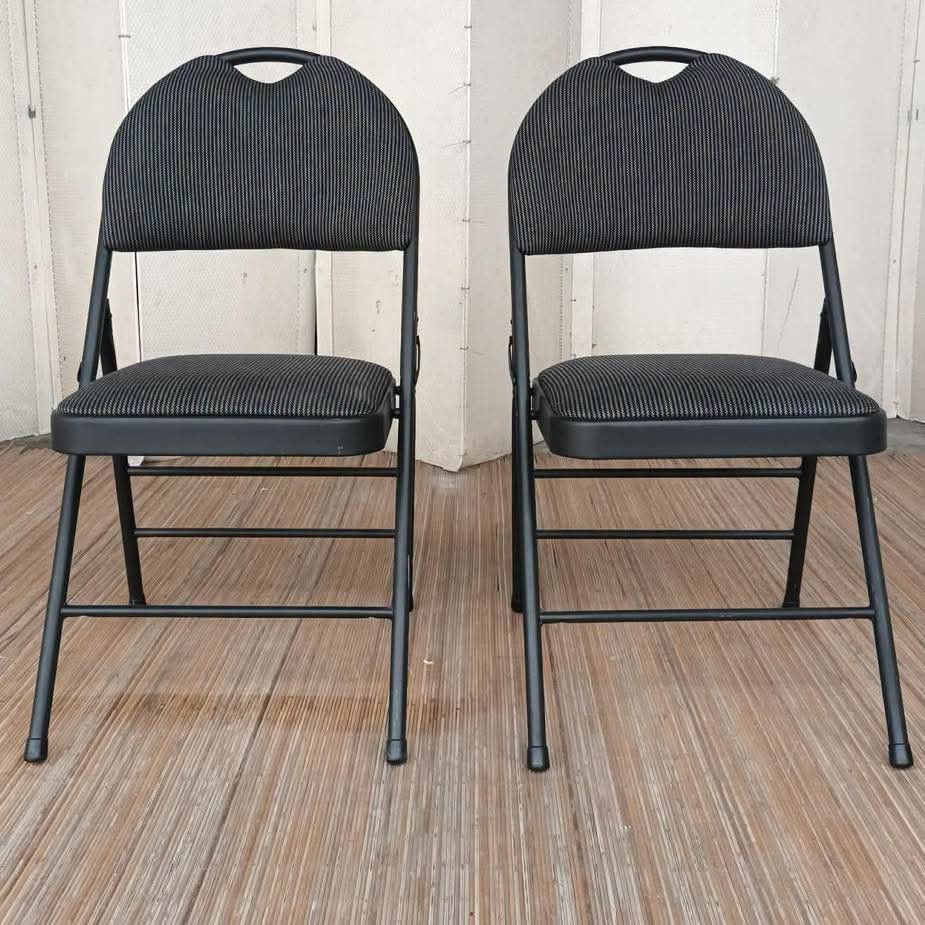 Folding Chair (Category: Chairs) located in Meycauayan. Submitted by marygracecasimiro (Listing ID 1465480639, Image 2). Description: Padded Folding Chairs Highback / Heavy Duty L18.5 x W20 x H18/35 Price: 3,500 for 2.