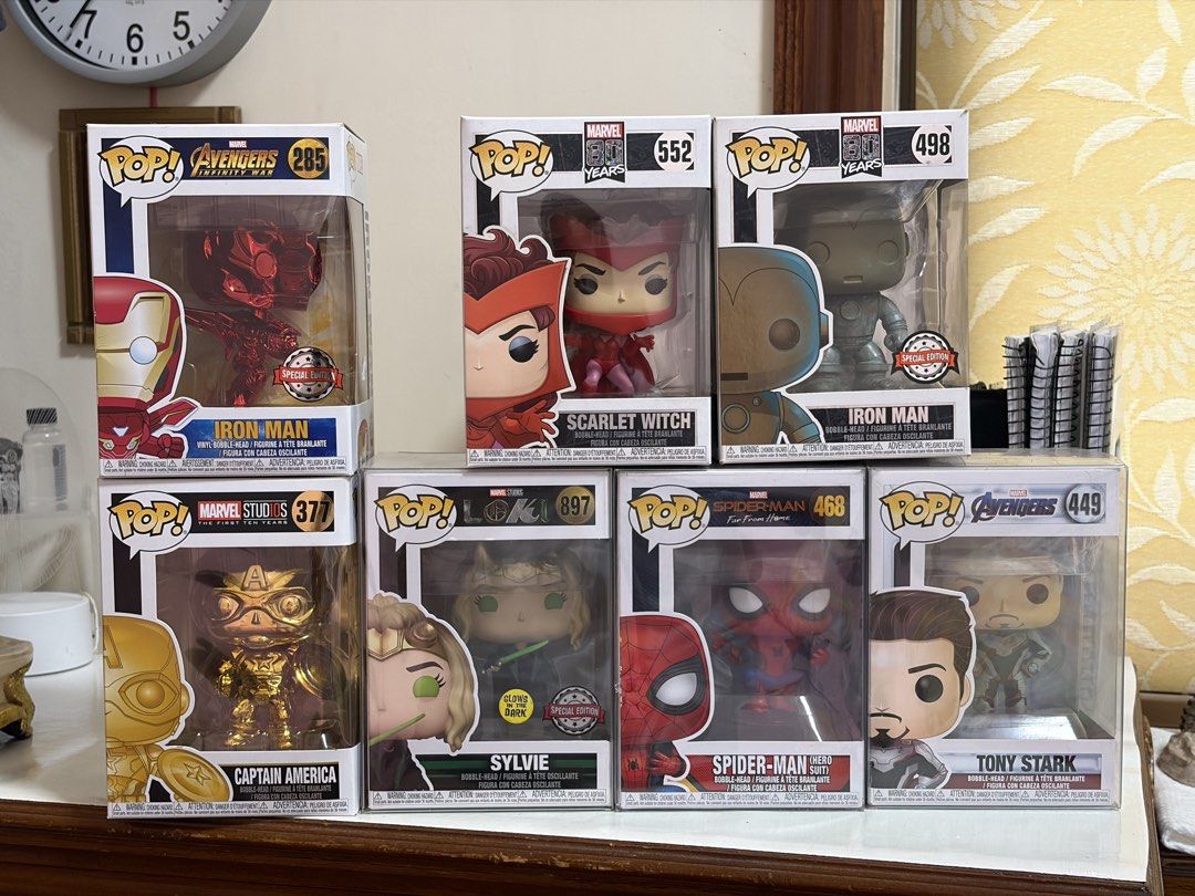 Funko Pop Marvel 80 Years Iron Man 498 (Category: Designer & Blind Box Toys) located in Navotas City. Submitted by pou.guevarra (Listing ID 1465555336, Image 2). Description: - Authentic Marvel 80 Years collection Iron Man figure (No. 498) - Features a cool Special Edition front window box sticker - Unique weathered metallic finish design - Vinyl bobble-head inside original packaging - Perfect for Marvel fans and Funko collectors - Meetups and sh