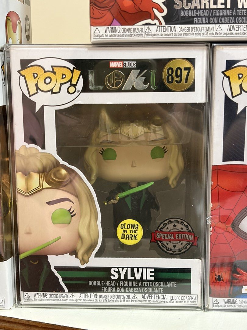 Funko Pop Marvel Studios Loki Sylvie 897 Glows in the Dark (Category: Designer & Blind Box Toys) located in Navotas City. Submitted by pou.guevarra (Listing ID 1465555140, Image 1). Description: - Item: Funko Pop Marvel Loki - Sylvie (Special Edition) - Number: 897 - Feature: Glow-in-the-Dark variant with green weapon - Condition: Mint in box, stored carefully inside a protective case - Ideal for: Marvel & Loki collectors - Shipping: Packed secur