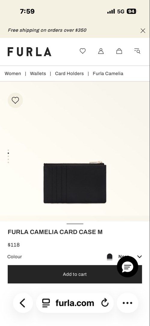 Furla Camelia Card Case M Black (Category: Luxury Bags & Wallets) located in Pasig City. Submitted by pipatyee (Listing ID 1465412900, Image 3). Description: - Brand: Furla (Camelia M Model) - Material: Premium black leather - Design: Sleek and clean silhouette with gold-tone hardware and embossed logo - Storage: Multiple exterior card slots and a secure top zip pocket for coins or folded cash - Convenience: Compact daily accessory that fits easi