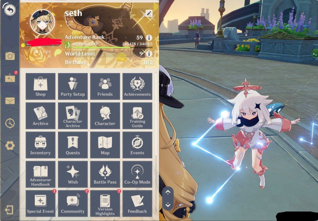 GENSHIN IMPACT AR59 ACCOUNT (Category: Game Gift Cards & Accounts) located in Manila. Submitted by sethamine (Listing ID 1465447231, Image 1). Description: GENSHIN IMPACT ACCOUNT FOR SALE 🐬 PRICE: ₱2,500 (NEGOTIABLE) ——— 💫 5 STAR CHARACTERS ✧ Navia — Lv. 90 ✧ Xilonen — Lv. 90 ✧ Venti — Lv. 90 ✧ Wriothesley — Lv. 90 ✧ Eula — Lv. 90 ✧ Lohen — Lv. 90 ✧ Furina — Lv. 90 ✧ Neuvillette — Lv. 90 ✧ Nilou — Lv. 90 ✧ Jean — Lv. 80 ✧ Qiqi — Lv. 70 ✧ Keqing