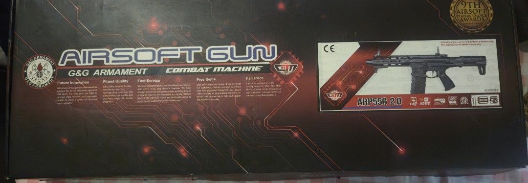 G&G ARP556 2.0 Airsoft Gun (Category: Action & Battle Toys) located in Manila. Submitted by zzzzuluindianancycharlie (Listing ID 1465432354, Image 1). Description: - Brand: G&G Armament Combat Machine ARP556 2.0 - Platform: Electric Powered AEG with built-in MOSFET - Sp1200mah 11.1v - Imax b3 compact charger - EOTECH 551 - MA Tight Barrel AEG 247mm 6.01 diameter - SP130 SPRING - slong 4.3 - Design: Compact PDW style layout - Ideal For: CQB games 