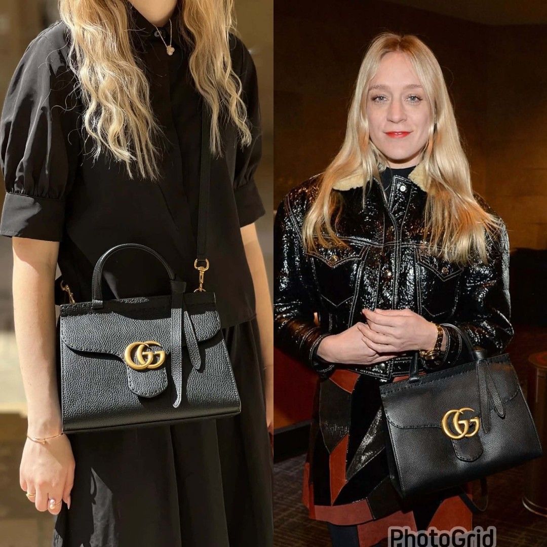 GG Leather Marmont (Category: Shoulder Bags) located in Quezon City. Submitted by luxxechic (Listing ID 1465485500, Image 2). Description: coded pure leather GG under zip no issue size: L-31cm/ H-20cm actual photo posted japan prwloved mop: gcash.