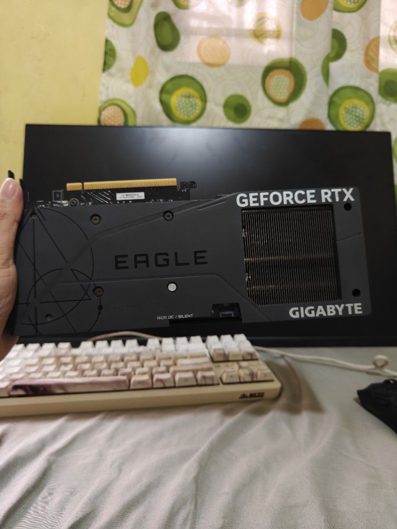 Gigabyte RTX 4060TI 8GB Eagle OC (Category: Desktops) located in San Jose del Monte. Submitted by heehooohee (Listing ID 1465430938, Image 2). Description: Sealed screws and slight used only Brand new looking Good temps Tested on OCCT and Furmark SJDM, Bulacan.