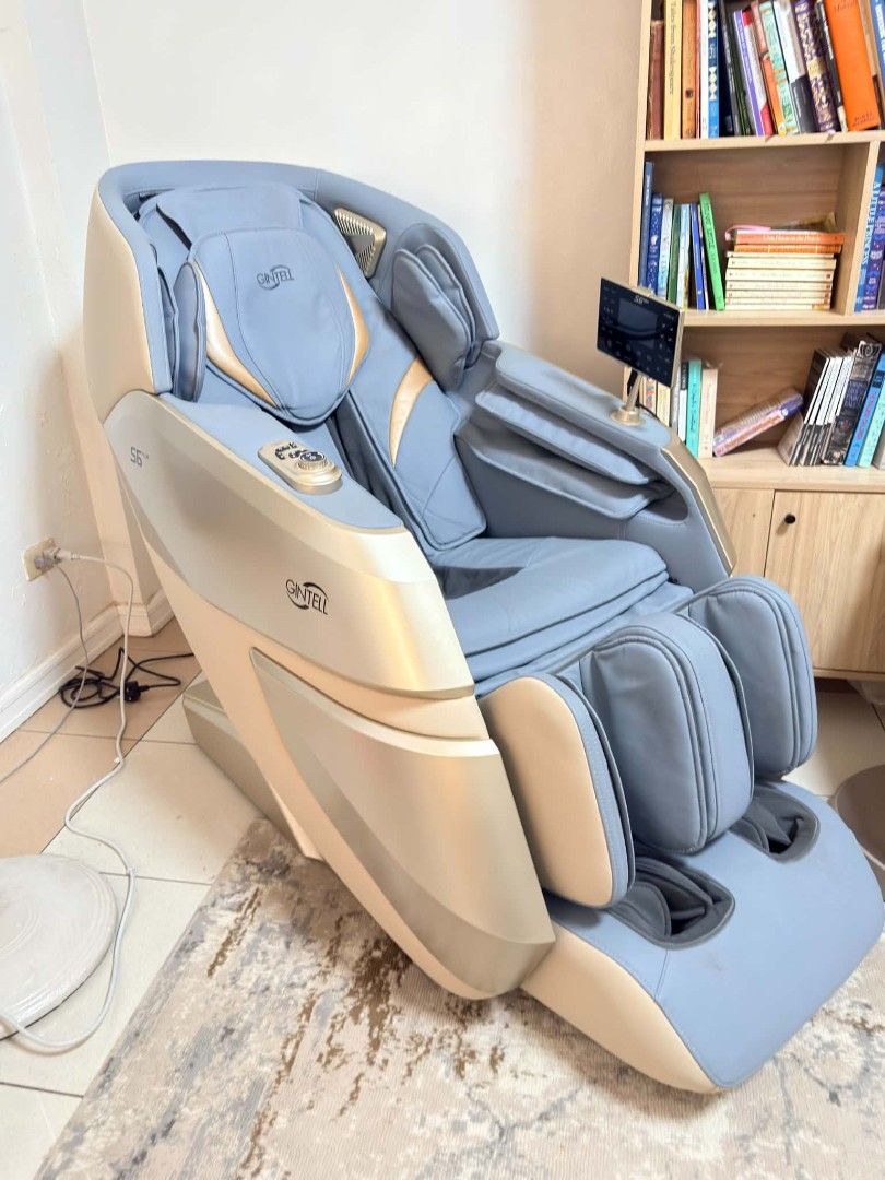 Gintell S6 Plus (Category: Chairs) located in Manila. Submitted by kevdan18 (Listing ID 1465402364, Image 1). Description: Gintell S6 Plus very good condition purchased for 247k directly from Gintell 20 Auto-Programs 11 Unique Massage Techniques AI Voice Control VI Memory Program Zen Light Touch Screen Control Console Buttons Control Adjustable massage speed Adjustable intensity levels (Up to 5 Levels) Wireless charging port and USB connector Blu