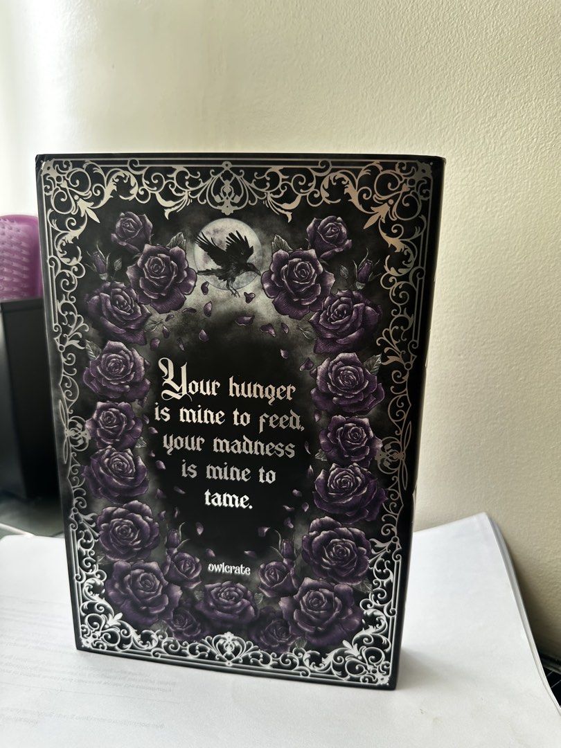 Gothikana Special Edition Owlcrate RuNyx (Category: Storybooks) located in Manila. Submitted by vivi_rain (Listing ID 1465412256, Image 2). Description: - Title & Author: Gothikana by RuNyx (Owlcrate/Bramble Special Edition) - Design: Gorgeous black cover with silver foil floral details, raven design, and front quote - Edges: Vibrant purple sprayed edges - Condition: Brand new, unread, pristine pages, and sharp corners - Perfect for: Dark romance
