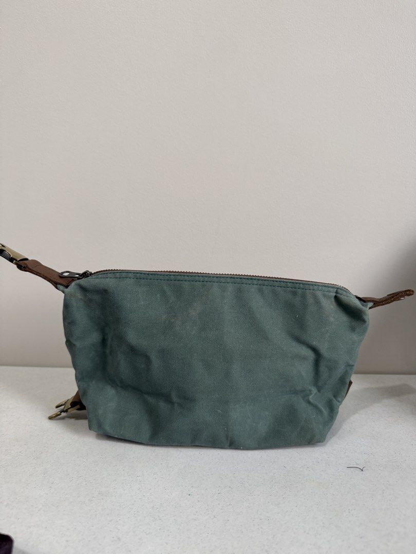 Gouache Colette Lunch Bag – Green (Category: Belt bags, Clutches and Pouches) located in Taytay. Submitted by thestyletwins (Listing ID 1465498224, Image 2). Description: Selling my Gouache Colette Lunch Bag in a muted green with brown leather details and antique brass hardware. Really nice classic/vintage-looking design that can be carried as a lunch bag or small everyday carry bag. * Insulated interior * Zip-top compartment * Adjustable shoulde