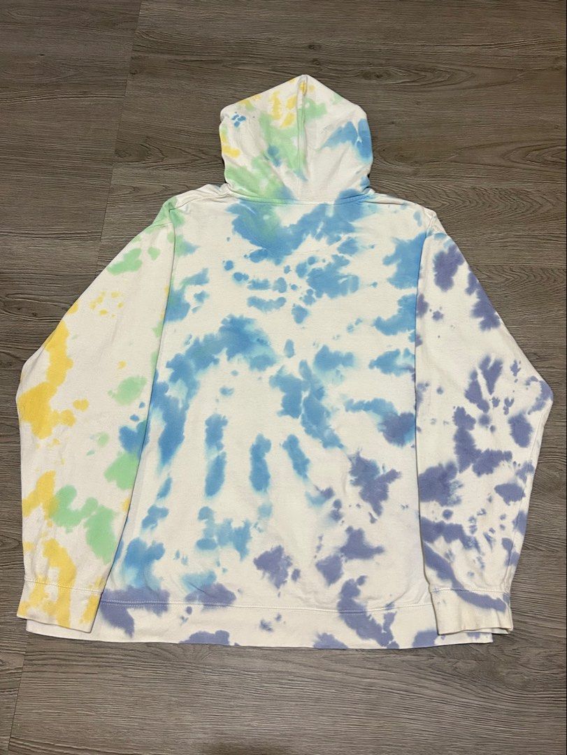 Grateful Dead Liquid Blue (Category: Hoodies) located in Dinalupihan. Submitted by dtown_vintage2110 (Listing ID 1465446951, Image 2). Description: Grateful Dead (Space your Face) Tie Dye Hoodie Jacket Liquid Blue Dated 2000 L / XL on tag L: 29 W: 27 Hairline Crackprints 3 pinholes, 1 pen hole (repairable).