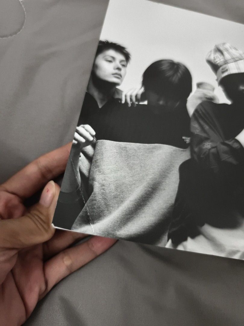 GREENGREEN Photobook (Category: Storybooks) located in Angeles City. Submitted by measaliman02351 (Listing ID 1465420793, Image 2). Description: - GREENGREEN photobook featuring members on the cover - Stylish coordinate text layout on the cover - Aesthetic black and white photography style inside - Clean binding with crisp, high-quality pages - Perfect addition to any fan collection - Condition: Brand new / Excellent.