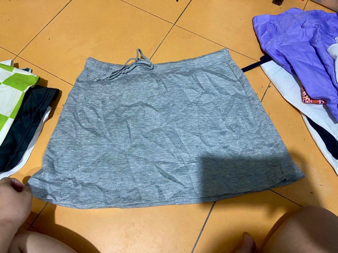 Grey and Black Skirt Set Drawstring Casual (Category: Skirts) located in Quezon City. Submitted by patty_3. (Listing ID 1465451846, Image 1). Description: - Set of 2 basic skirts (Grey and Black) - Adjustable waist drawstrings for a customized, comfortable fit - Stretchy and soft fabric, ideal for casual everyday wear - Easy to mix and match with t-shirts, hoodies, and tops - Perfect for daily outings, running errands, or lounging at home.