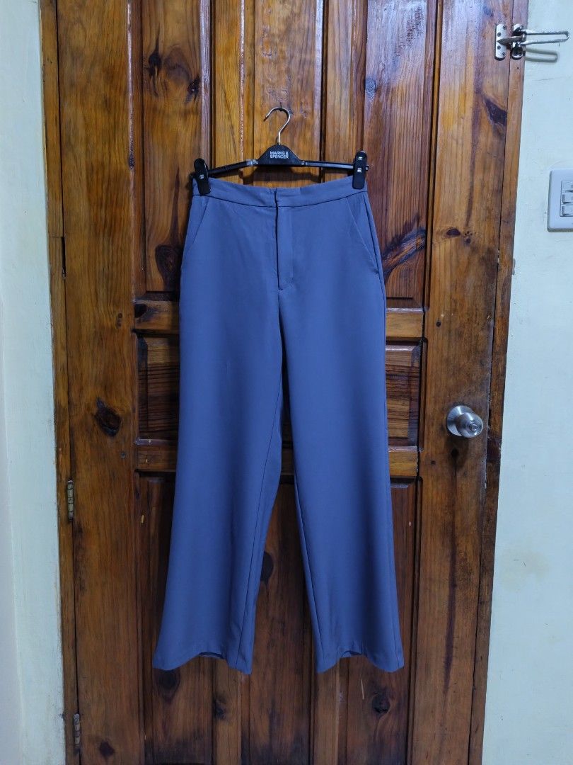 GU Blue straight cut Leg Pants Size L (Category: Jeans) located in Baguio. Submitted by jbv.ph (Listing ID 1465573469, Image 1). Description: - Brand: GU - Style: Wide leg pants - Color: Blue - Size: L (Brand new with tag attached) - Material: 90% polyester, 10% polyurethane - Features: Flat front design, elastic waistband at the back, functional side pockets - Condition: Clean, flawless, and great for everyday wear.