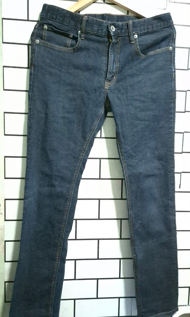 GU Denim Pants (Category: Jeans) located in Bulacan. Submitted by rgrs.collexn (Listing ID 1465488510, Image 1). Description: Ang nice nito! Naka GU lahat hardwares. Size: up to 32" (sagad) Length: 39" ✨ Check out my listings for more affordable preloved finds! ✨ Please manage your expectations as all items are preloved. Any flaw/s, if applicable, will be clearly indicated in the item description. ‼️ No joy reservers or bogus buyers. ‼️ Clicking 