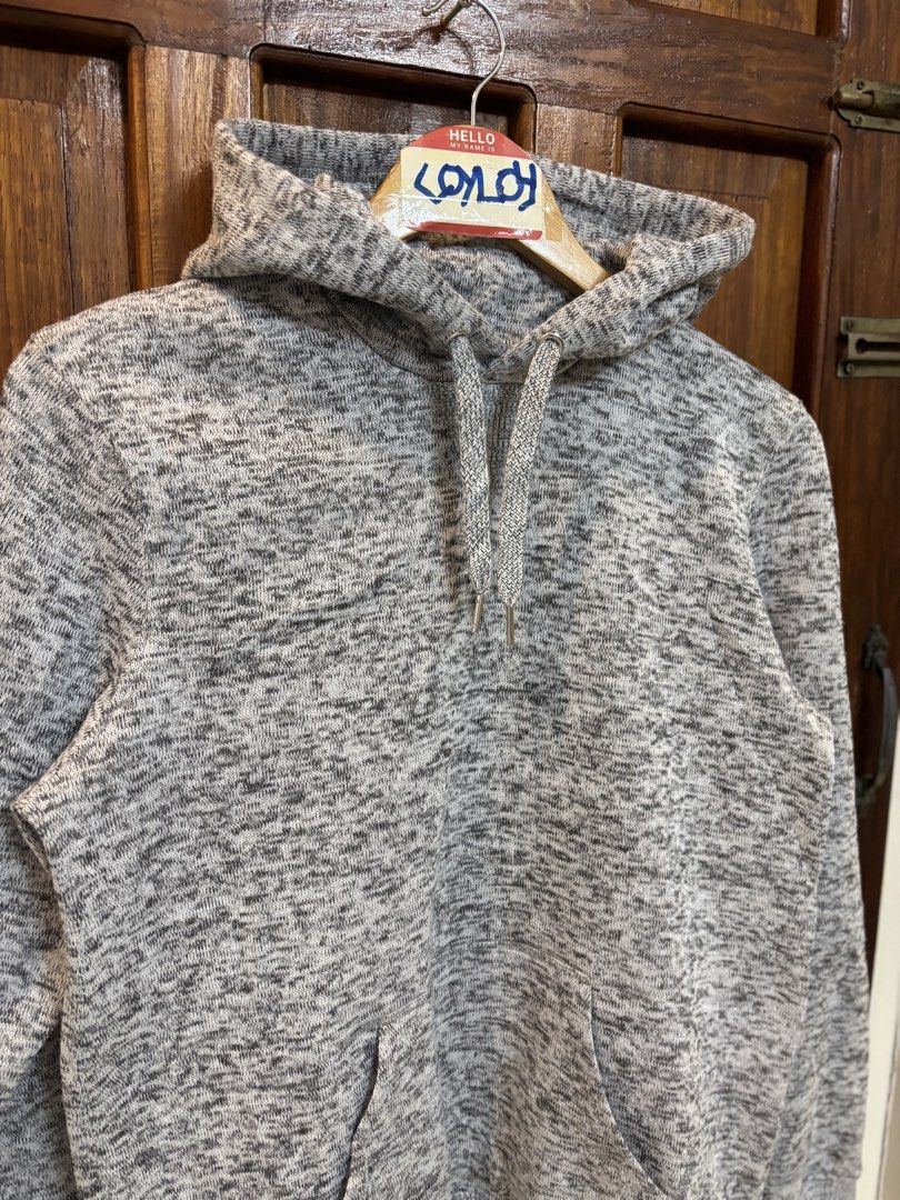 GU Grey Marled Knit Pullover Hoodie (Category: Coats, Jackets and Outerwear) located in Davao. Submitted by jlmadapaker (Listing ID 1465472972, Image 3). Description: GU Grey Marled Knit Pullover Hoodie Good as new condition M on tag. 19.5width,26.5length Color rate 9.5/10 - Heather Grey Unisex No issue and washed 400+shipping - Colour/Pattern: Grey marled knit - Style: Casual pullover hoodie - Features: Front kangaroo pocket and adjustable draws