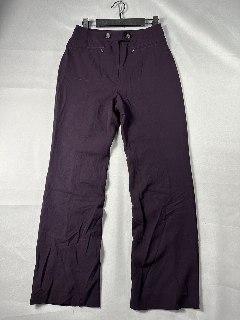 Gucci Tom Ford Era Deep Purple Flared Pants (Category: Luxury Apparel) located in Cabanglasan. Submitted by thefashiongarage.co (Listing ID 1465492087, Image 1). Description: Title - Gucci x Tom Ford Model/Name - Late 1990s to 2000 Tom Ford Era Pants Size on Tag - Small Conditiion - Excellent Condition - Missing Main Tag Dimension (WxLxH) - 13x38.5x9 Inches Category- Luxury/ Avant Garde Fitting - True to size Made in - Italy Material - Color - De