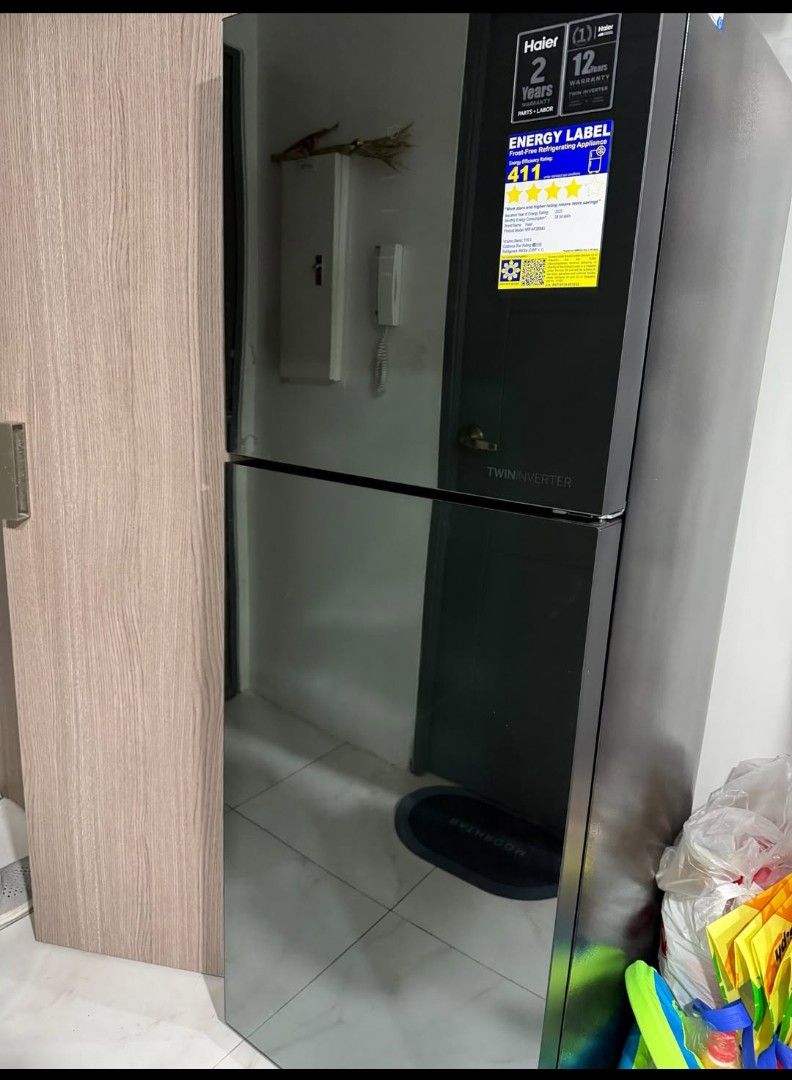 Haier Glass door Refrigerator (Category: Refrigerators and Freezers) located in Quezon City. Submitted by msdclosetshop (Listing ID 1465572873, Image 1). Description: Haier Refrigerators HRF-IVF320MG Price : 20,000.00 Innovative 3 space in 2-Door Refrigerator Twin Inverter Technology 360º - Magic Cooling 360º Series: Top Mount Door: 2 Door Cooling: Automatic Defrost Operation: Automatic Freon: R600 Door Material: Mirror Glass Total Net Capacity (