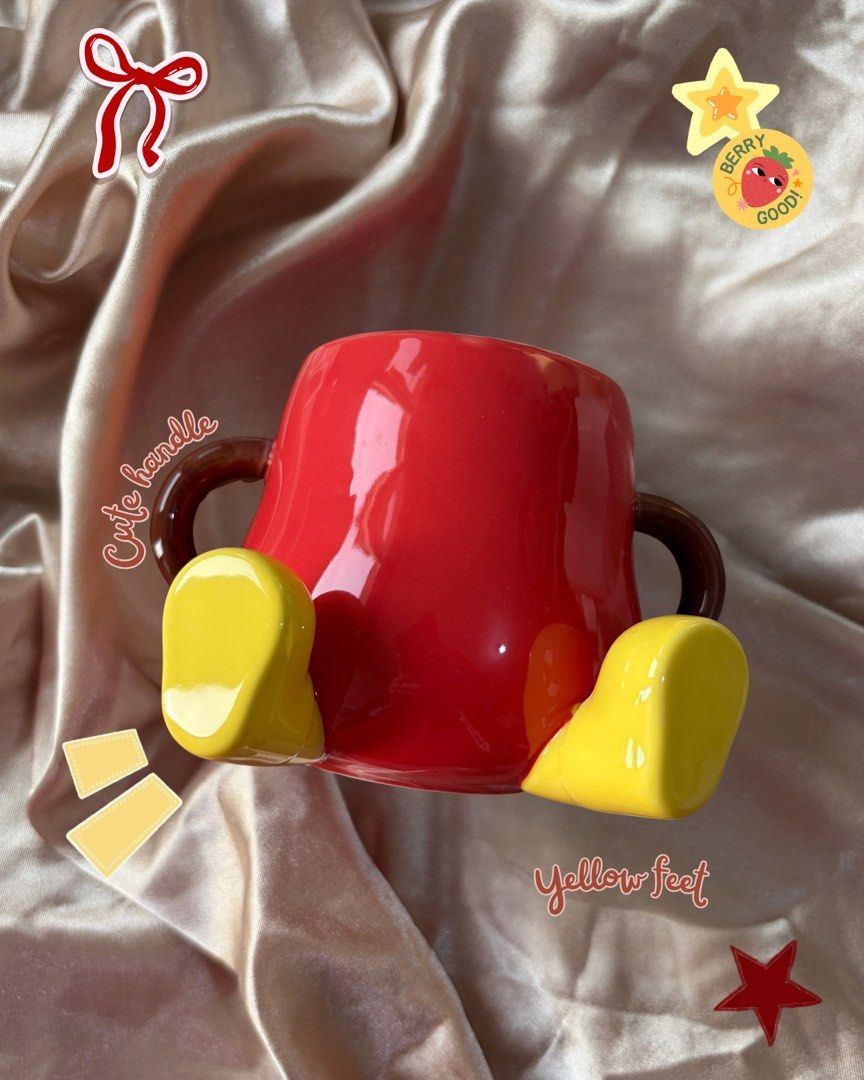 Happy Feet 3D Mug ☕️ (Category: Coffee & Tea Tableware) located in Manila. Submitted by mugandsips (Listing ID 1465532952, Image 1). Description: Happy Feet Mug ☕️ Brandnew Condition No Dents -🤍 3D Design -✨Unique Handle -🎀 Cute and aesthetic designs -🎁 Gift ideas, for birthdays and special occasions -🌷 Perfect for your home, office, or study desk Price- 399.00 Location- South Caloocan Courier- Lalamove/ J&T.