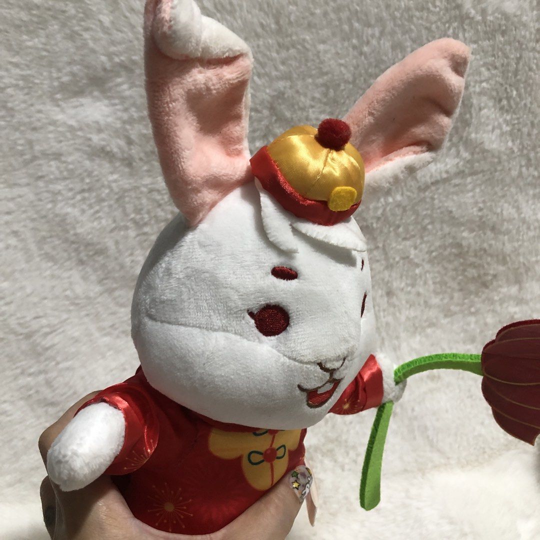 Happy Lunar Lucky Bunny Rabbit (Category: Plushies & Soft Toys) located in Quezon City. Submitted by kitsune.treasures (Listing ID 1465494786, Image 3). Description: *First to pay policy! *1 day reservation only. Failure to pay on time, auto cancel. 📍Quezon City * MOD: J&T | Lalamove * MOP: GCASH | BPI 📦ON HAND AND READY TO SHIP! CONDITION: WHAT YOU SEE IS WHAT YOU GET. Dimensions: Kindly check the photos for the actual measurements. Please che