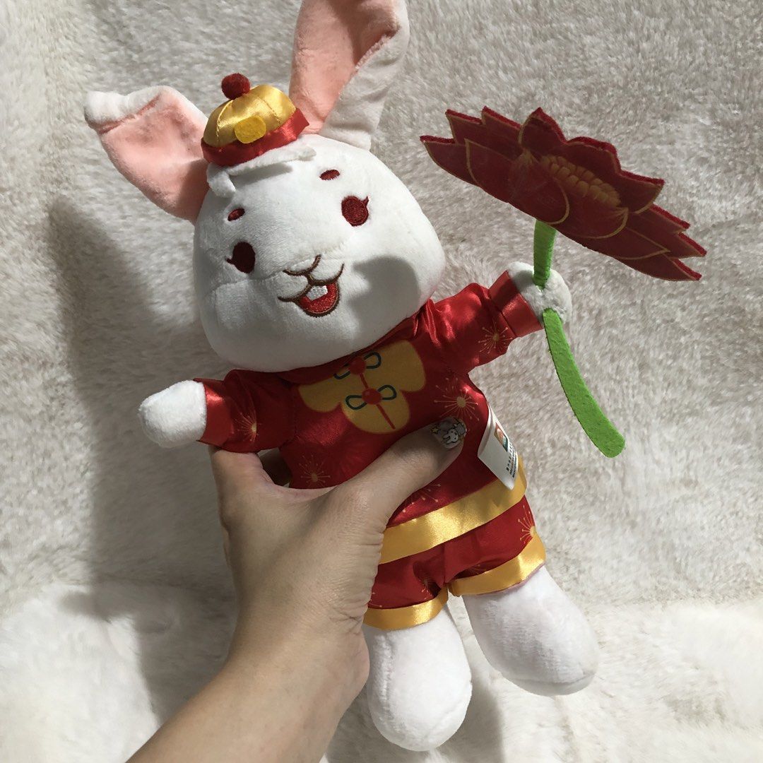 Happy Lunar Lucky Bunny Rabbit (Category: Plushies & Soft Toys) located in Quezon City. Submitted by kitsune.treasures (Listing ID 1465494786, Image 2). Description: *First to pay policy! *1 day reservation only. Failure to pay on time, auto cancel. 📍Quezon City * MOD: J&T | Lalamove * MOP: GCASH | BPI 📦ON HAND AND READY TO SHIP! CONDITION: WHAT YOU SEE IS WHAT YOU GET. Dimensions: Kindly check the photos for the actual measurements. Please che