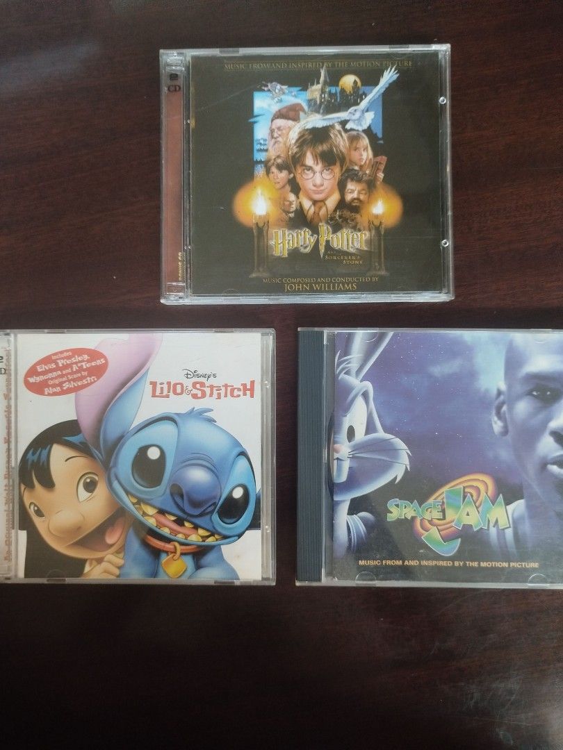 Harry Potter, Space Jam, Lilo and Stitch CD (Category: CDs & DVDs) located in Paranaque City. Submitted by kaceys_closet (Listing ID 1465401732, Image 1). Description: Harry Potter Special Edition 2-CD Box Set (Composed by John Williams). Includes the original soundtrack plus a bonus multimedia disc with movie trailers and games @ P550 Space Jam @ P350 Lilo & Stitch @ P350 Get all for only 1K only!.