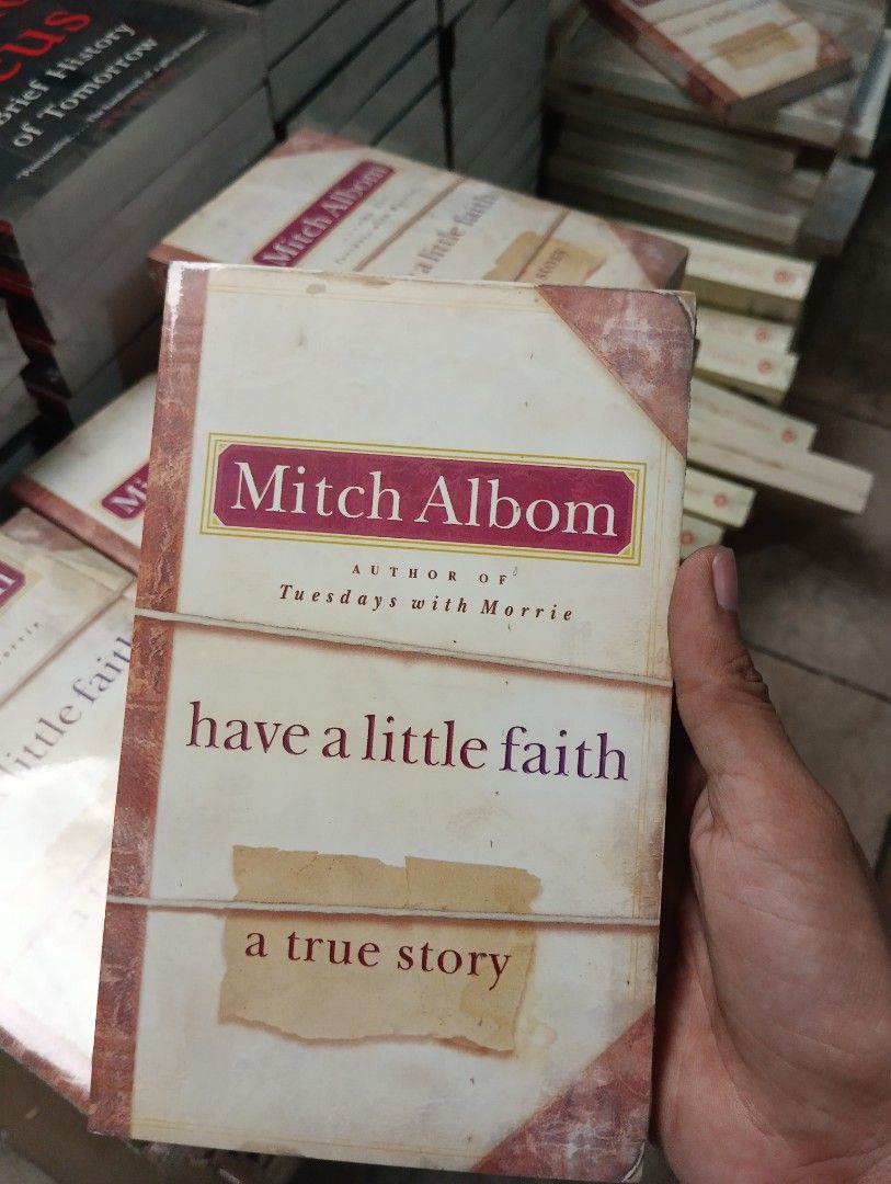 HAVE A LITTLE FAITH ( MMPB ) (Category: Storybooks) located in Manila. Submitted by _jeyeyo_ (Listing ID 1465492819, Image 1). Description: - Sealed with free bookmark - 100% Original - Condition may vary due storage include foxing, tanning, yellowing, etc. - Available in multiple copies DELIVERY : J&T and LALAMOVE LOCATION : QUEZON CITY.
