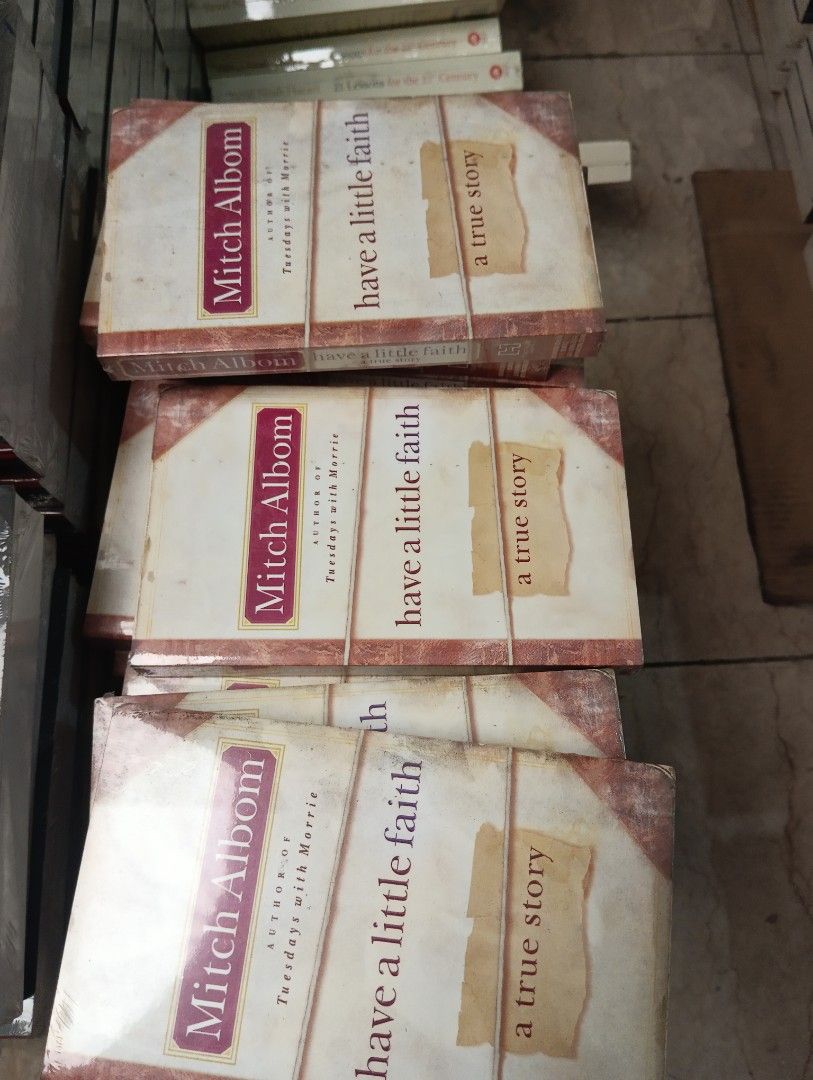 HAVE A LITTLE FAITH ( MMPB ) (Category: Storybooks) located in Manila. Submitted by _jeyeyo_ (Listing ID 1465492819, Image 2). Description: - Sealed with free bookmark - 100% Original - Condition may vary due storage include foxing, tanning, yellowing, etc. - Available in multiple copies DELIVERY : J&T and LALAMOVE LOCATION : QUEZON CITY.