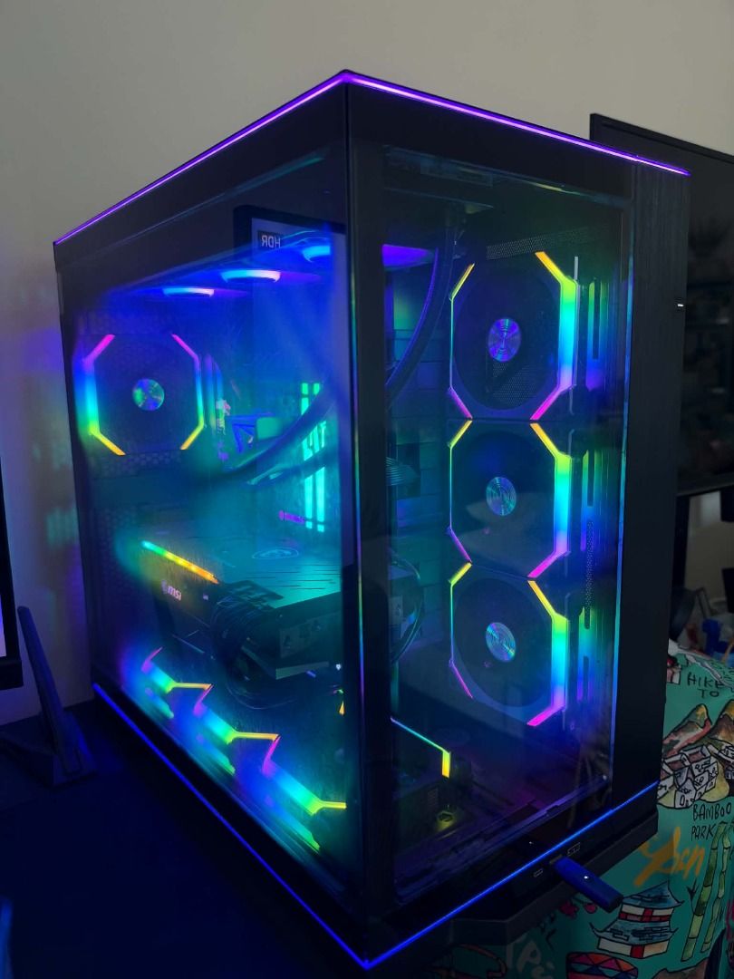 High-End Ryzen 7 9700X Gaming PC (Category: Desktops) located in Cainta. Submitted by ezmaster6 (Listing ID 1465383887, Image 2). Description: 1 year old, well maintained, no issues. Ryzen 7 9700X MSI MPG X870E Carbon WiFi MSI RX 6900 XT Gaming X Trio 16GB Kingston Fury Beast 32GB DDR5 6000 MSI Spatium M470 Pro 1TB NVMe MSI MPG CoreLiquid I360 MSI 850W PSU Lian Li O11 Dynamic RGB fans Complete ready-to-use setup. Test all you want before buying..