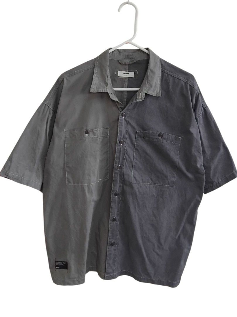 Hisso HK Two Tone Acid Washed Oversized Work Shirt (Category: Tshirts & Polo Shirts ) located in Pasig City. Submitted by hustlexcurate (Listing ID 1465449020, Image 1). Description: Hisso HK Two Tone Acid Washed Oversized Work Shirt Size XL Dimensions: 24X29.