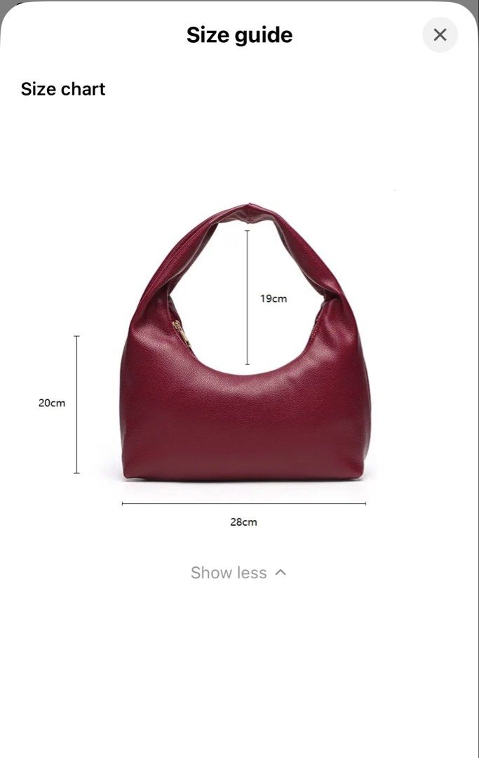 Hobo bag small Michi (Category: Shoulder Bags) located in Binan City. Submitted by aandrea.nicolee (Listing ID 1465396607, Image 3). Description: Color: Taupe Size:Width: 28cm*Height:20cm*Strap: 19cm Material: Pebbled leather Original price: ₱369.