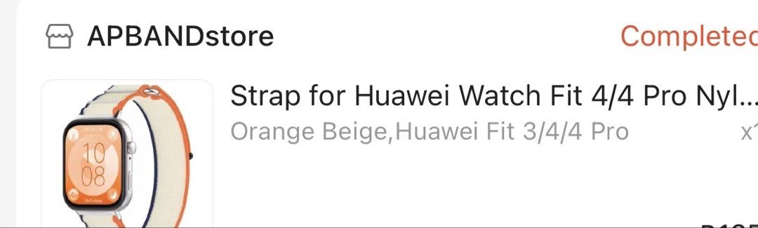HUAWEI Watch Strap FIT 3/4 (Category: Wearables & Smart Watches) located in Quezon City. Submitted by mkl.p (Listing ID 1465526962, Image 2). Description: - lightly used - velcroe - laban nalang yung strap - used once; no flaws - 1 pc lang loc timog qc.